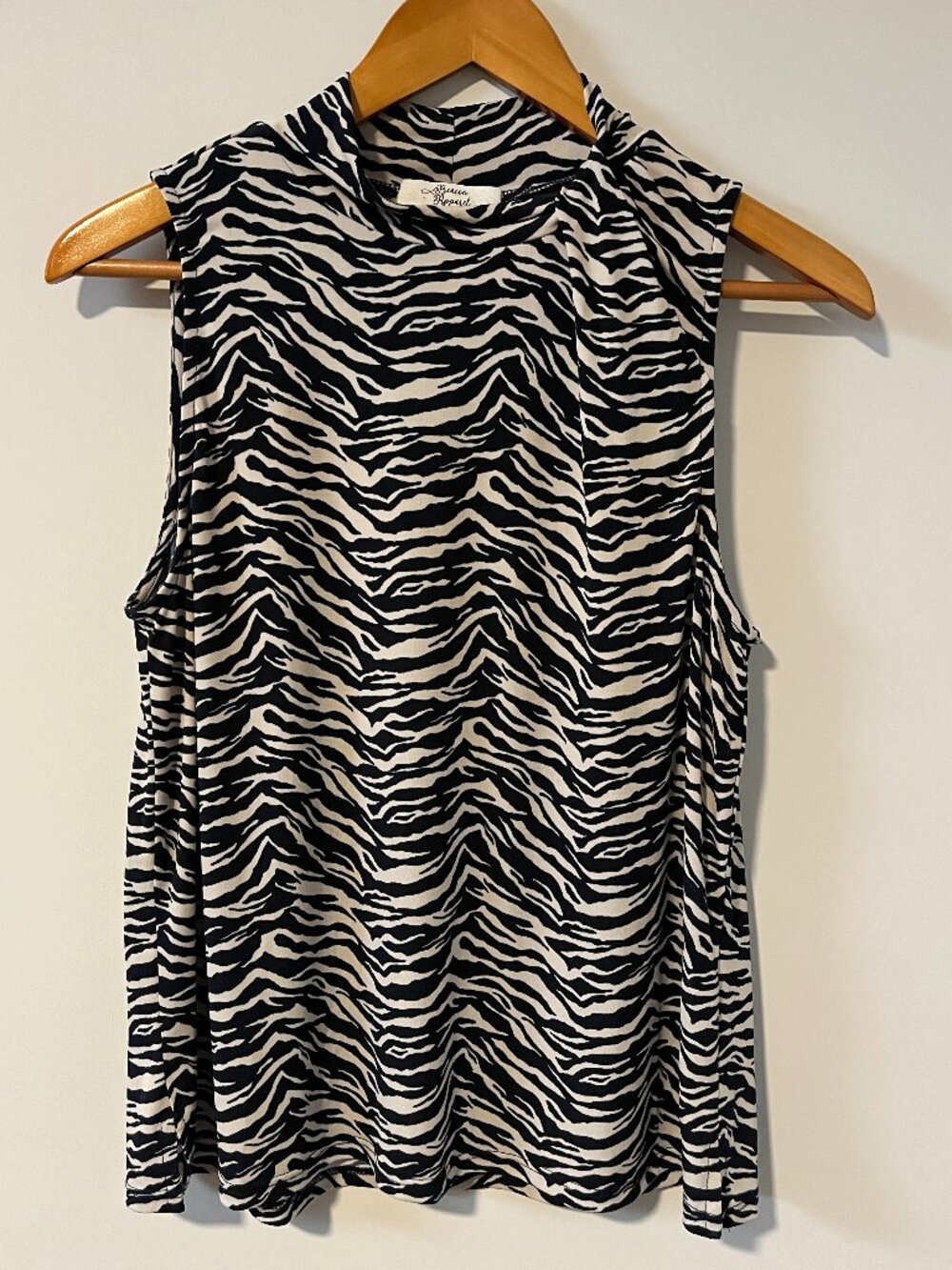 Beacon Apparel Sleeveless Blouse Zebra Print